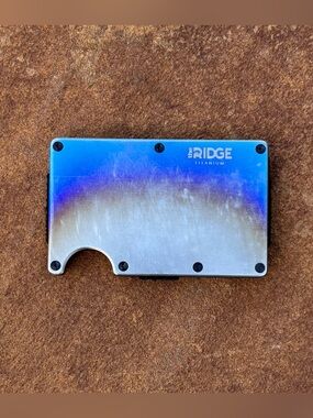 Ridge Burnt Titanium Wallet